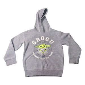 Kids - Grey Jumping Beans-Star Wars Mandalorian Grogu Kids Pullover Hoodie sz 7